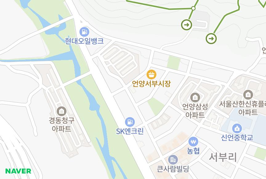 울산광역시 울주군 언양읍 서부리 복돼지빌 위치·실거래 시세 지도