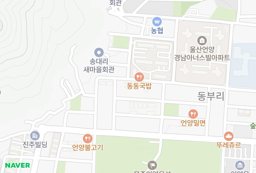 울산광역시 울주군 언양읍 동부리 센텀 위치·실거래 시세 지도