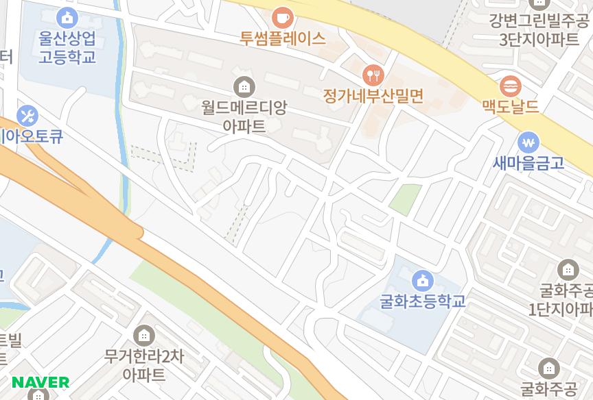 울산광역시 울주군 범서읍 굴화리 아느칸빌 위치·실거래 시세 지도