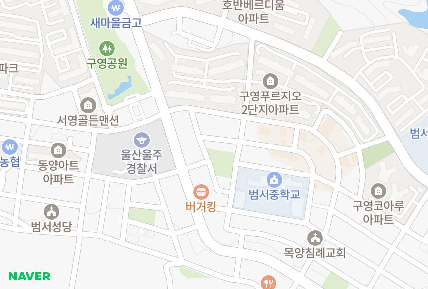 울산광역시 울주군 범서읍 구영리 월드빌 위치·실거래 시세 지도