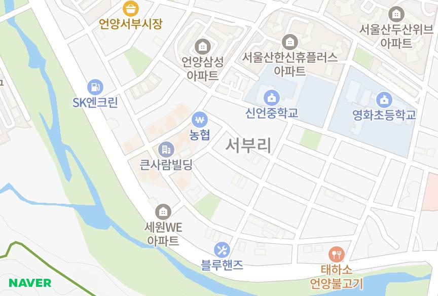 울산광역시 울주군 언양읍 서부리 청전아트빌 위치·실거래 시세 지도
