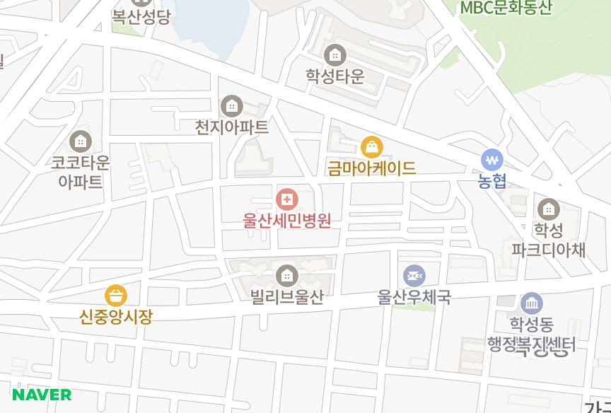 울산광역시 중구 학성동 모아시티타워 위치·실거래 시세 지도