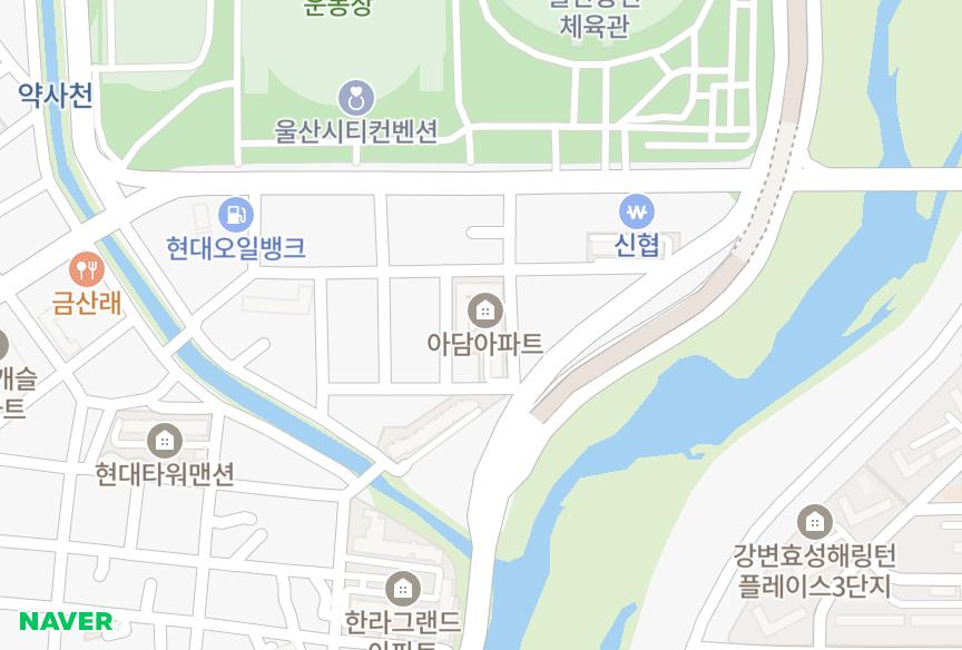 울산광역시 중구 반구동 아담1차 위치·실거래 시세 지도