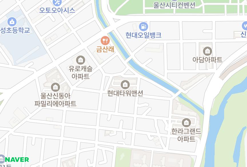 울산광역시 중구 반구동 현대타워 위치·실거래 시세 지도