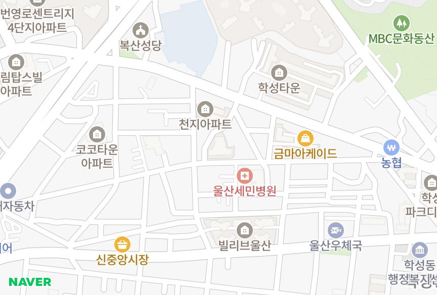울산광역시 중구 학성동 남경해밀턴 위치·실거래 시세 지도