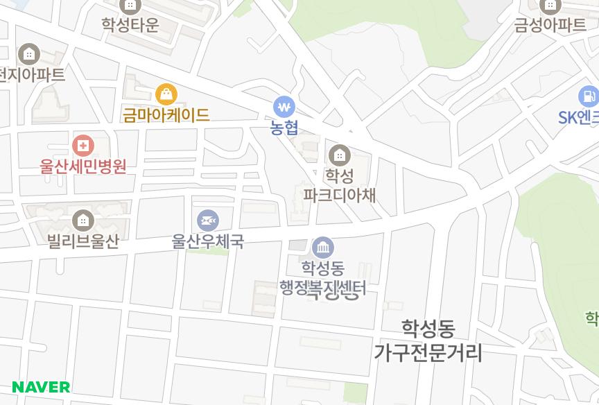 울산광역시 중구 학성동 창조애드웰 위치·실거래 시세 지도