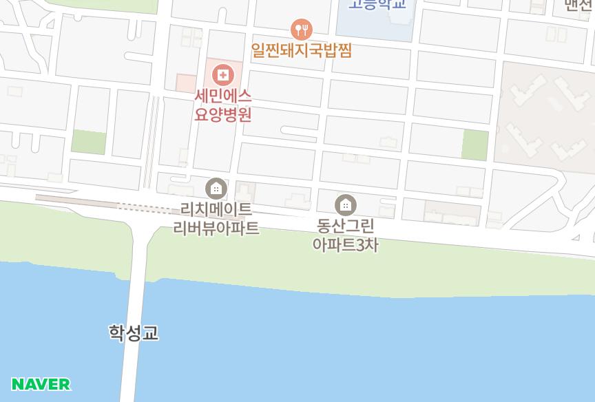 울산광역시 중구 반구동 한미강변빌리지 위치·실거래 시세 지도