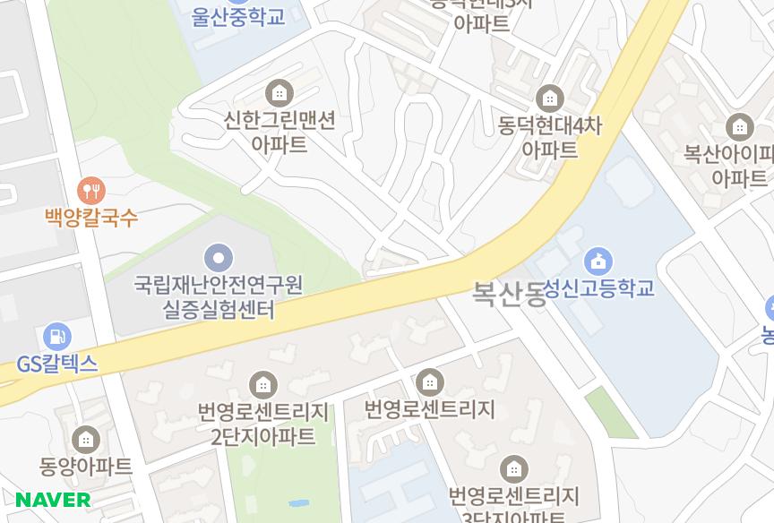 울산광역시 중구 복산동 장미 위치·실거래 시세 지도