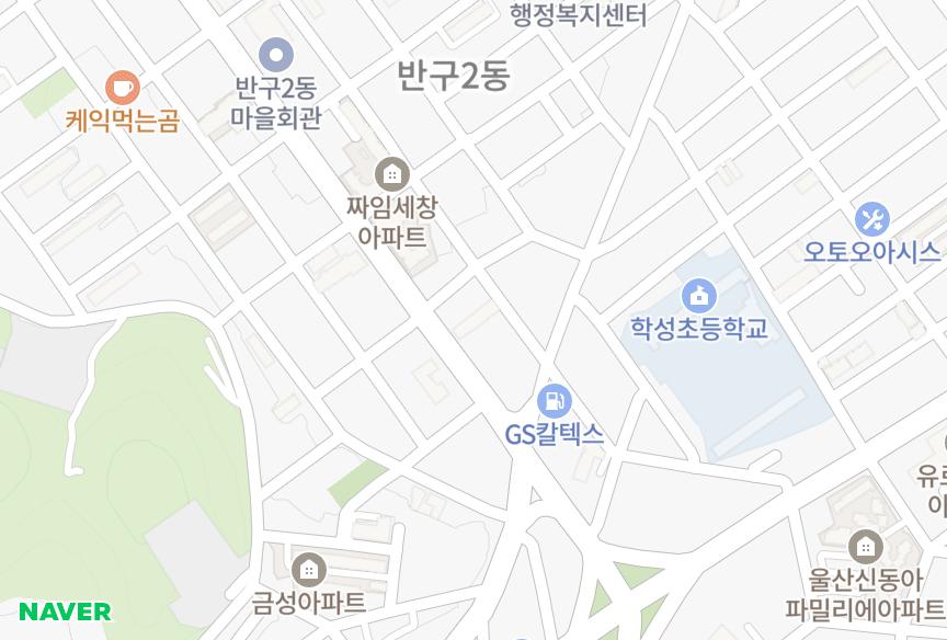 울산광역시 중구 반구동 세한프리빌2차 위치·실거래 시세 지도