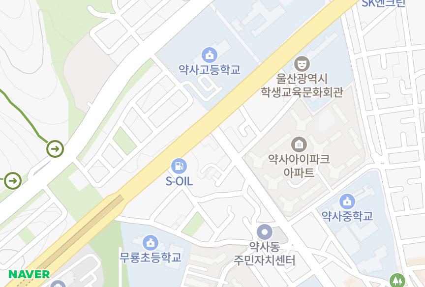 울산광역시 중구 약사동 삼환크리스탈 위치·실거래 시세 지도
