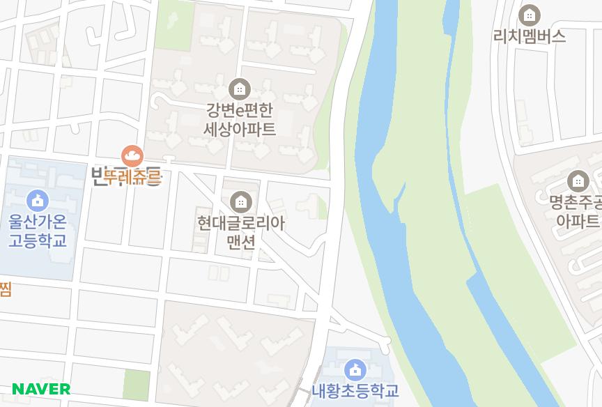 울산광역시 중구 반구동 반구동비발디칸 위치·실거래 시세 지도