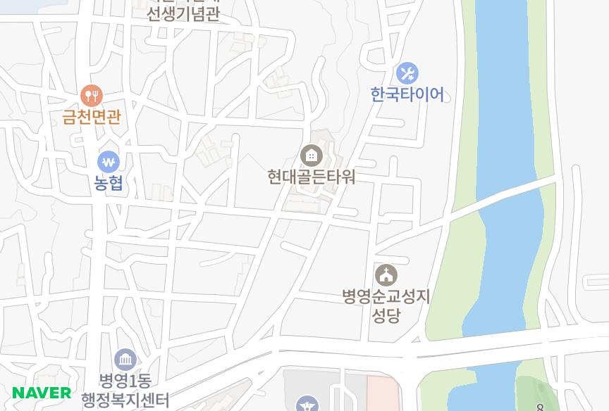 울산광역시 중구 동동 성진파크맨션 위치·실거래 시세 지도