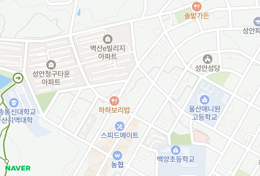 울산광역시 중구 성안동 대동대숲 위치·실거래 시세 지도