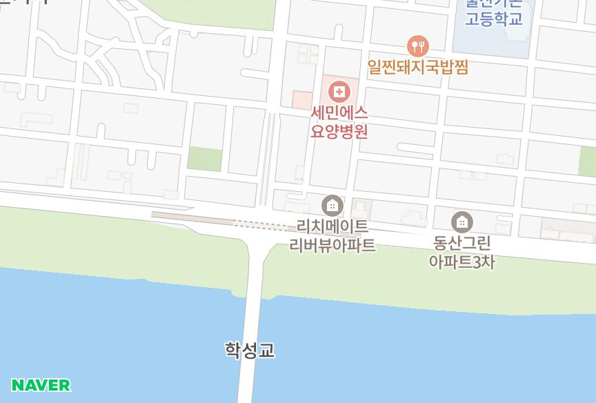 울산광역시 중구 반구동 남경102차 위치·실거래 시세 지도