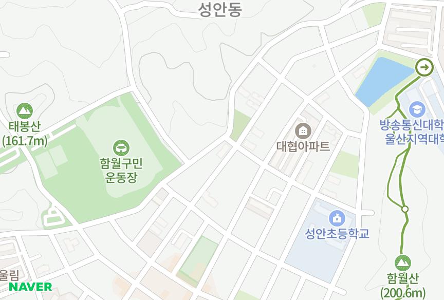 울산광역시 중구 성안동 강산파크빌 위치·실거래 시세 지도