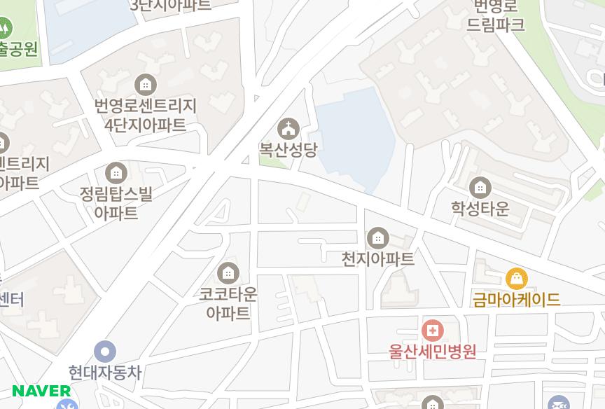 울산광역시 중구 학성동 창우크리스탈 위치·실거래 시세 지도