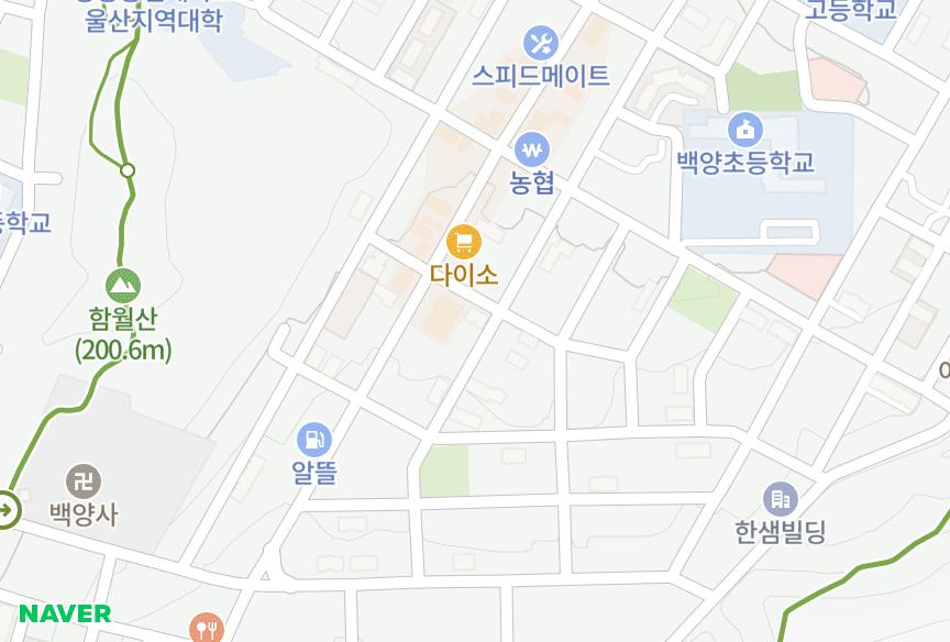 울산광역시 중구 성안동 한양캐슬 위치·실거래 시세 지도