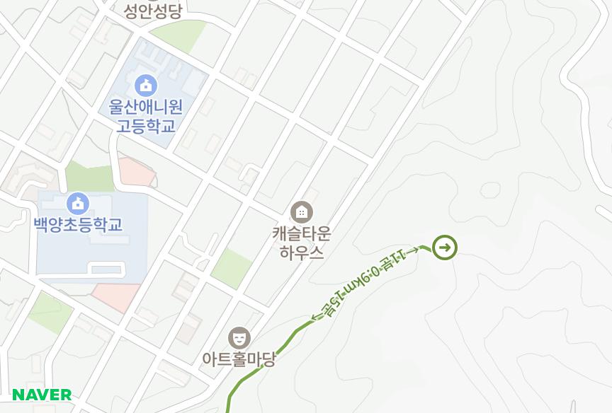 울산광역시 중구 성안동 캐슬타운하우스 위치·실거래 시세 지도