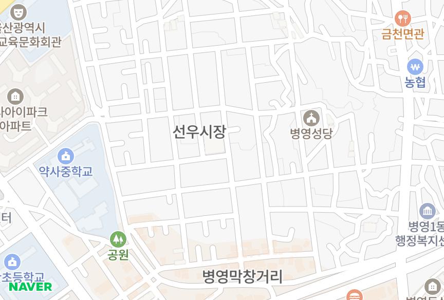 울산광역시 중구 남외동 선화 위치·실거래 시세 지도