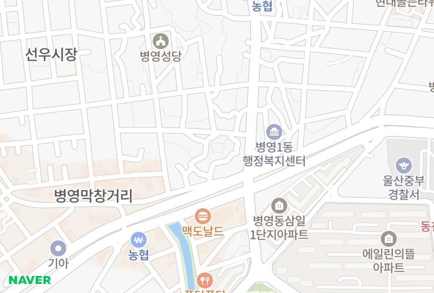 울산광역시 중구 남외동 나이스빌 위치·실거래 시세 지도