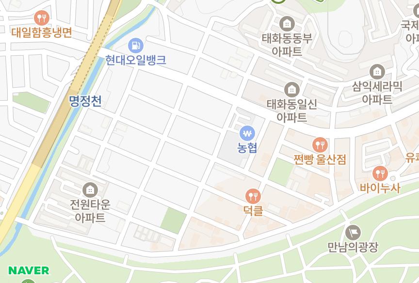 울산광역시 중구 태화동 오성하늘채 위치·실거래 시세 지도