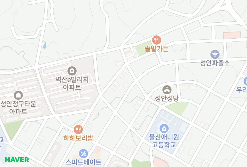 울산광역시 중구 성안동 한솔그린빌 위치·실거래 시세 지도