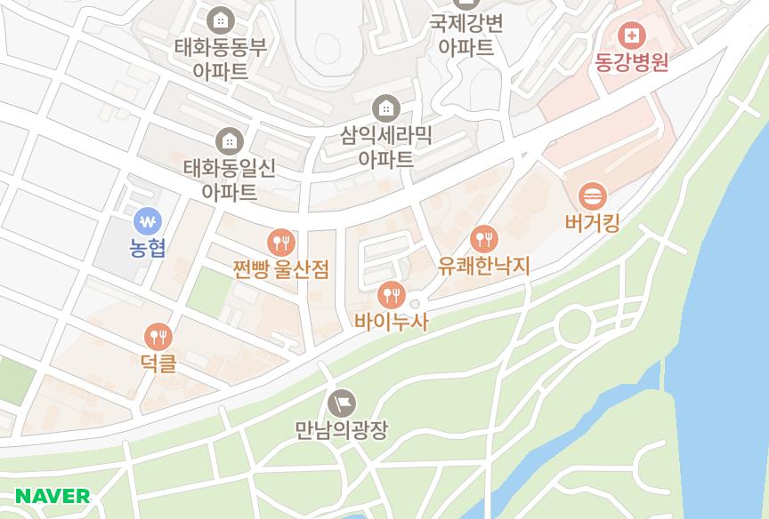 울산광역시 중구 태화동 꽃누리 위치·실거래 시세 지도