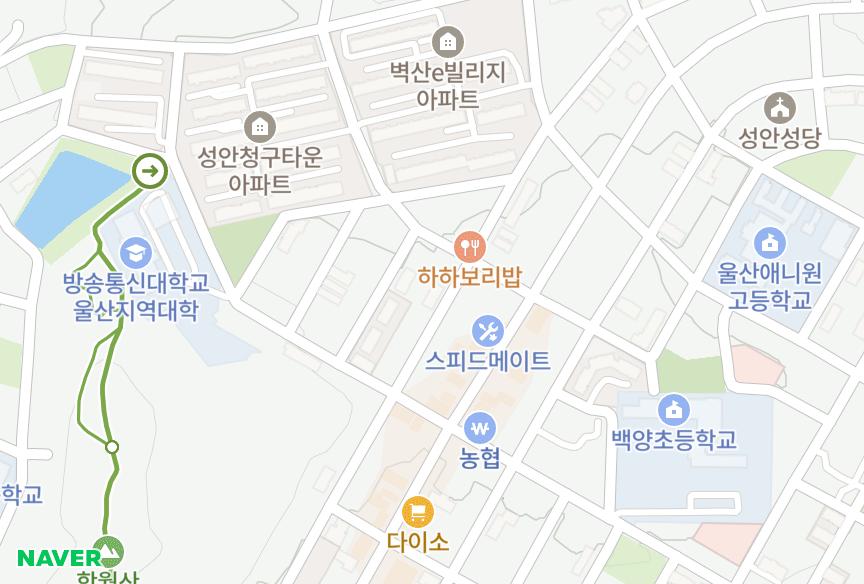 울산광역시 중구 성안동 동남하이빌 위치·실거래 시세 지도