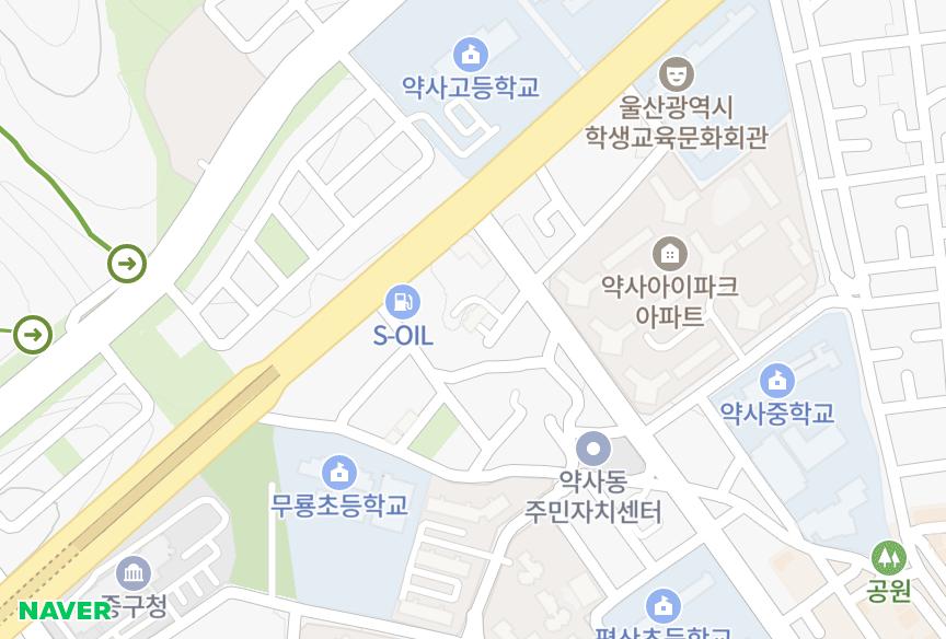 울산광역시 중구 약사동 미소마을 위치·실거래 시세 지도