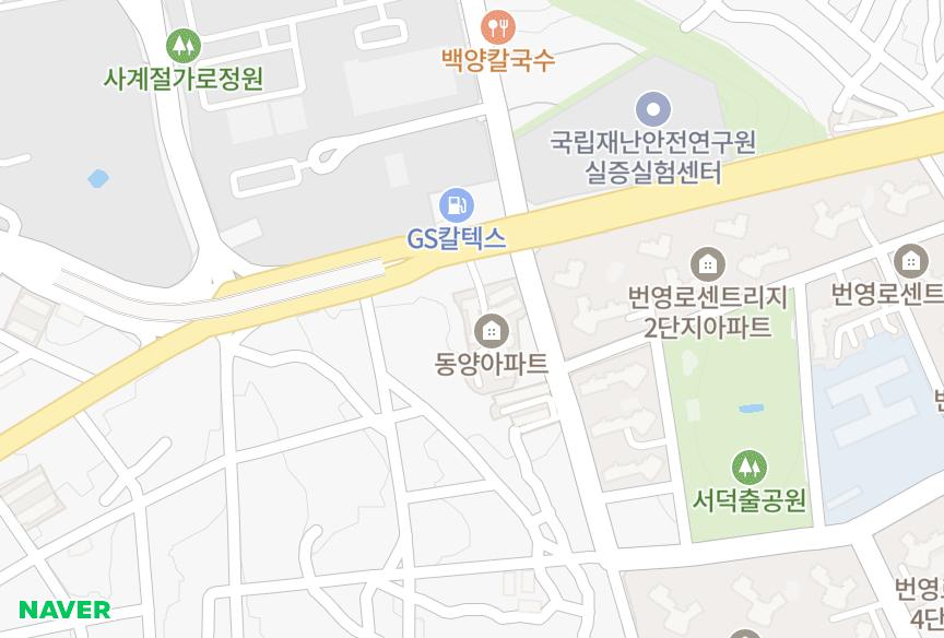 울산광역시 중구 북정동 동양 위치·실거래 시세 지도