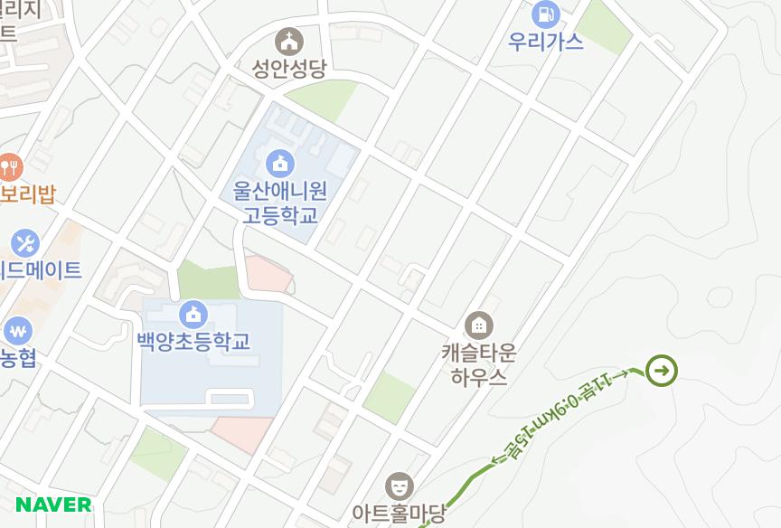 울산광역시 중구 성안동 일원푸오레 위치·실거래 시세 지도