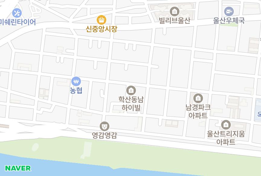 울산광역시 중구 학산동 동남하이빌4차 위치·실거래 시세 지도