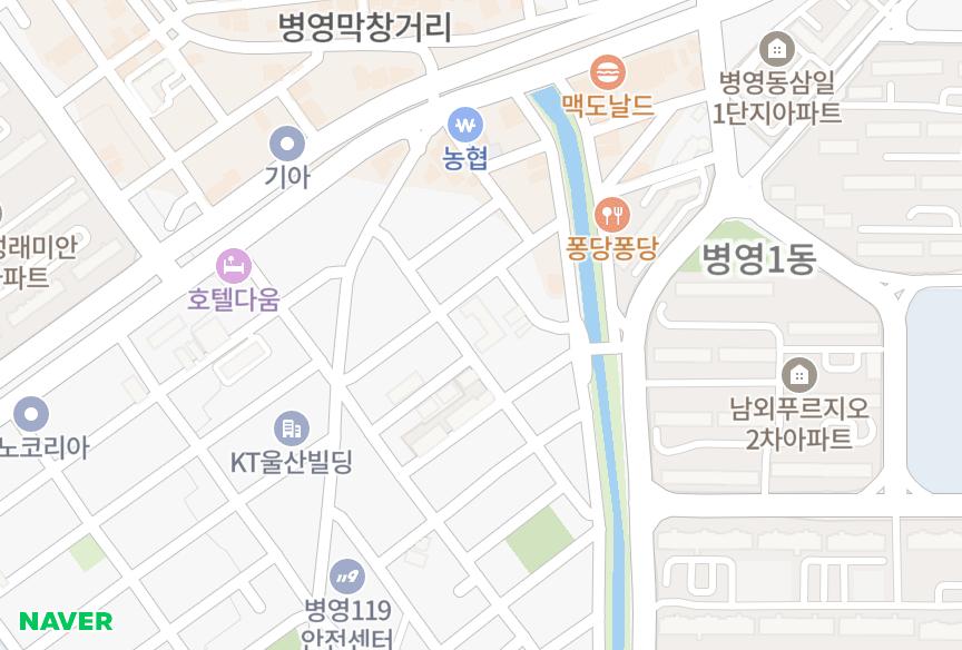 울산광역시 중구 남외동 백합 위치·실거래 시세 지도