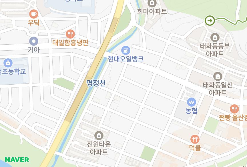 울산광역시 중구 태화동 창조아트빌 위치·실거래 시세 지도