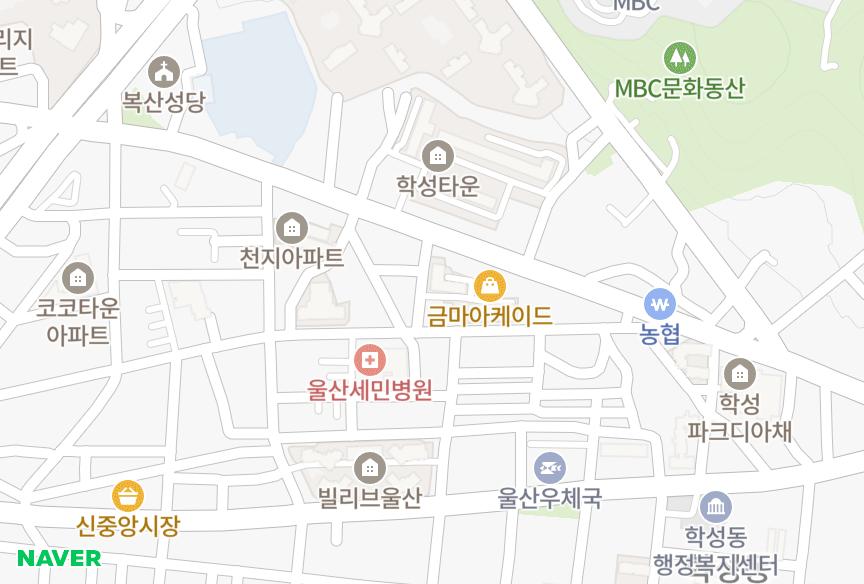 울산광역시 중구 학성동 학성 위치·실거래 시세 지도