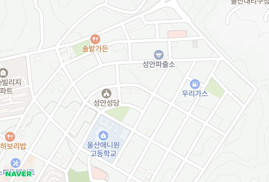 울산광역시 중구 성안동 공주마을401동 위치·실거래 시세 지도