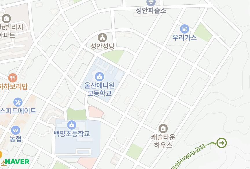 울산광역시 중구 성안동 애니원 위치·실거래 시세 지도