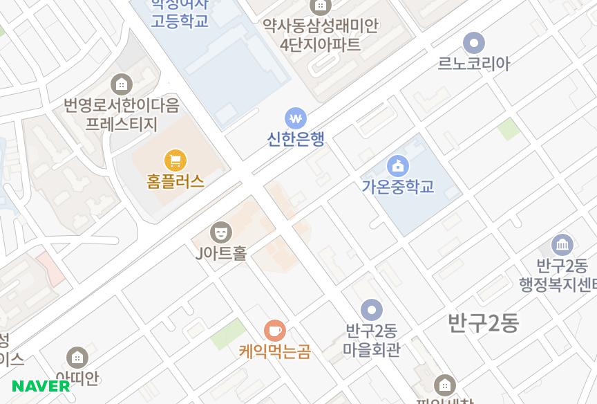 울산광역시 중구 반구동 오뜨빌 위치·실거래 시세 지도