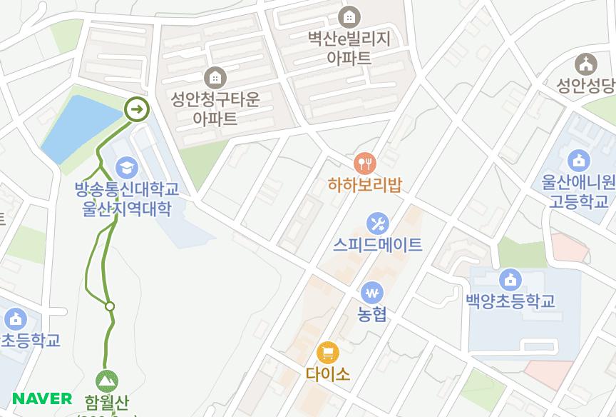 울산광역시 중구 성안동 성안시티빌101동 위치·실거래 시세 지도