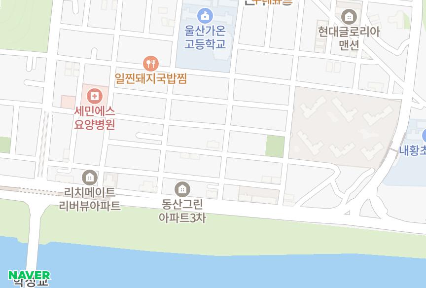 울산광역시 중구 반구동 리치 위치·실거래 시세 지도
