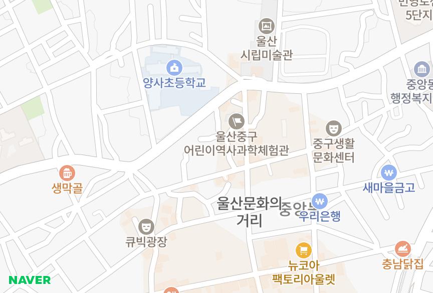 울산광역시 중구 성남동 한사랑빌라 위치·실거래 시세 지도