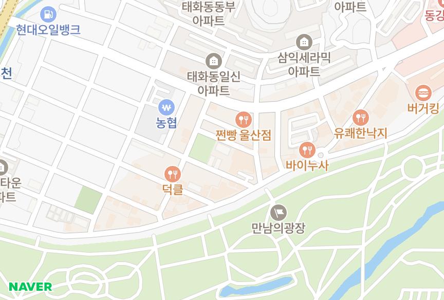 울산광역시 중구 태화동 나영빌라 위치·실거래 시세 지도