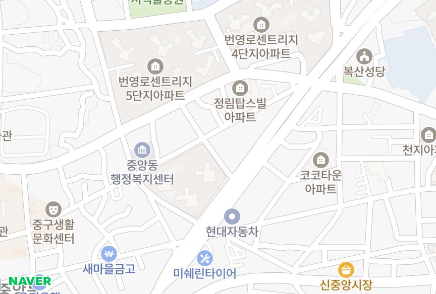 울산광역시 중구 학산동 부자마을 위치·실거래 시세 지도