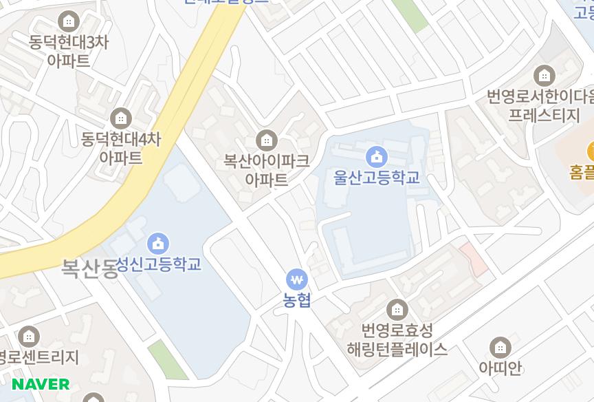 울산광역시 중구 복산동 골든빌리지 위치·실거래 시세 지도