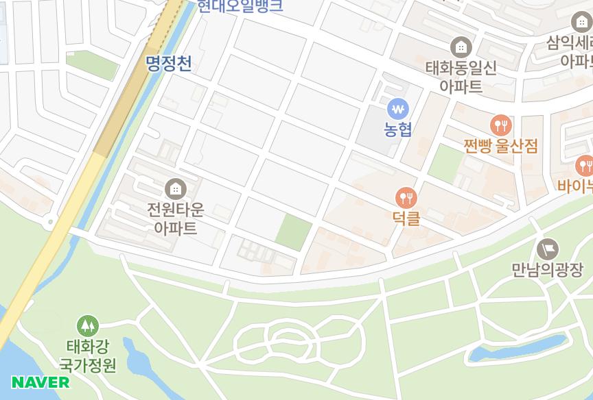 울산광역시 중구 태화동 보람빌라 위치·실거래 시세 지도