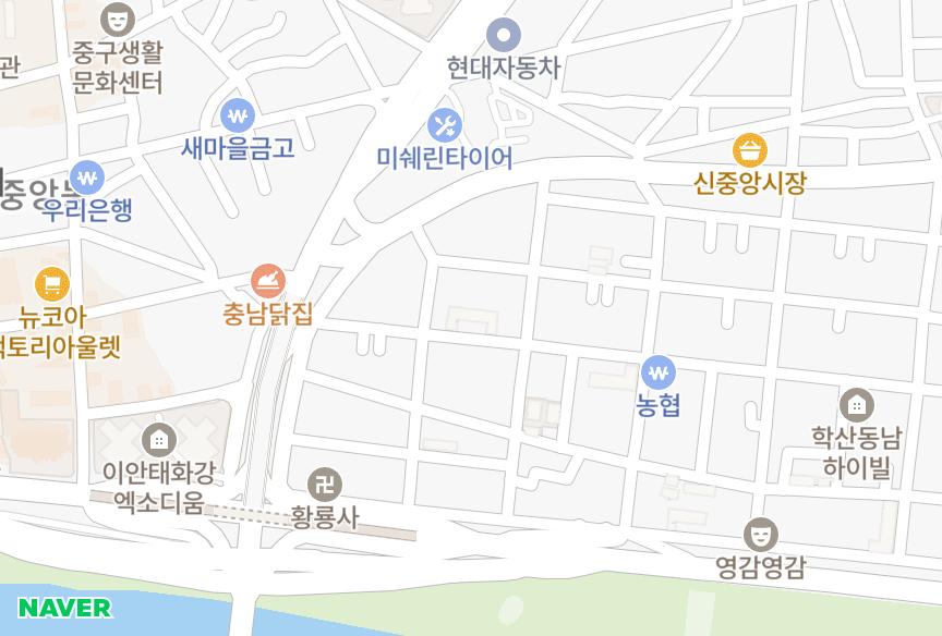 울산광역시 중구 옥교동 청강 위치·실거래 시세 지도