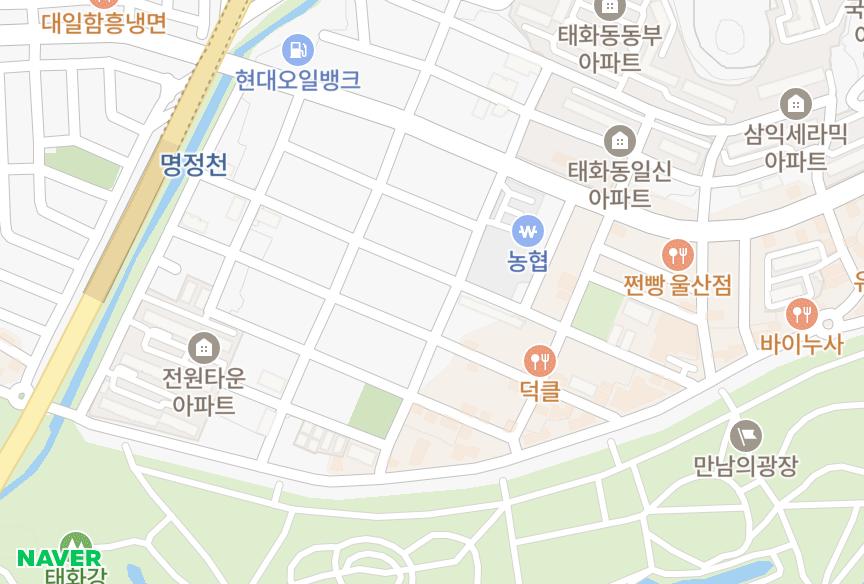 울산광역시 중구 태화동 동원빌라 위치·실거래 시세 지도