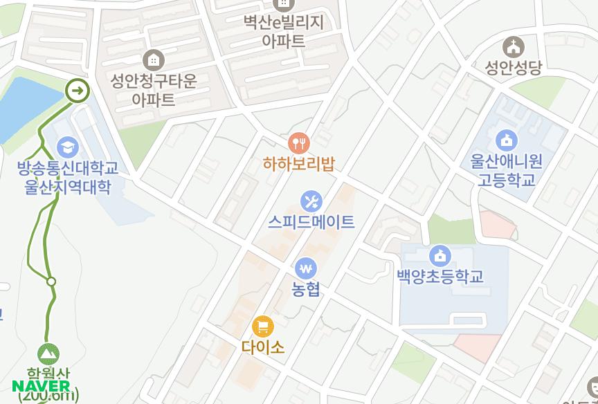 울산광역시 중구 성안동 성안에일린8차 위치·실거래 시세 지도