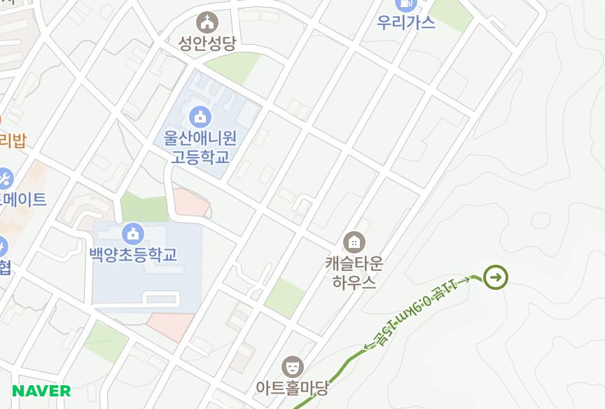 울산광역시 중구 성안동 신기아트빌리지 위치·실거래 시세 지도