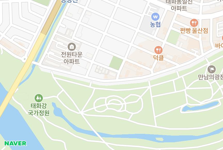 울산광역시 중구 태화동 태인그린빌 위치·실거래 시세 지도